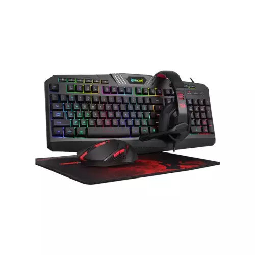Redragon 4in1 Combo (Keyboard + Mouse + Headset + Mouse Pad ) | S101-BA-2 Redragon combo  Gamers Point