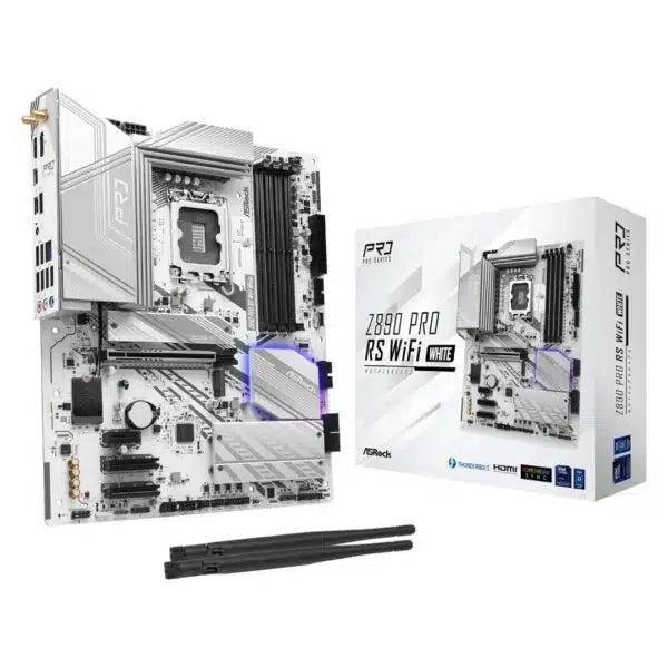 ASRock Z890 Pro RS WiFi 6E (White) — LGA1851 ATX Motherboard | Gamers Point Bahrain Intel Intel Motherboard  Gamers Point