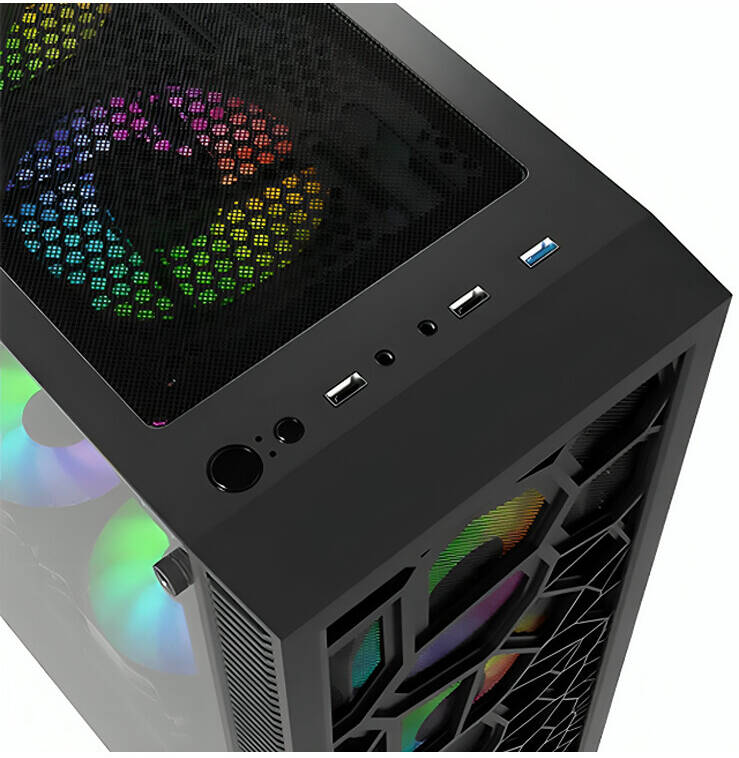 Twisted Minds-03 Spider ATX Mid Tower Gaming Case, Tempered Glass Side Panel, Efficient Cooling, Magic Dust Filter, 4* 120mm Pre-inst ARGB Fans Twisted Minds case  Gamers Point