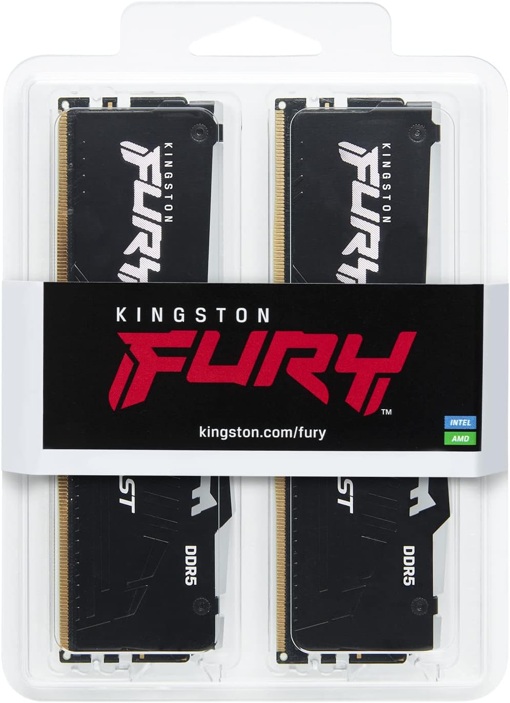 Kingston FURY Beast RGB 16GB (2x8GB) 5600MT/s DDR5 CL40 Desktop Gaming RAM Kit | رام كينغستون فيوري بيست RGB 16GB (2x8GB) DDR5 5600MT/s CL40 للكمبيوتر المكتبي للألعاب