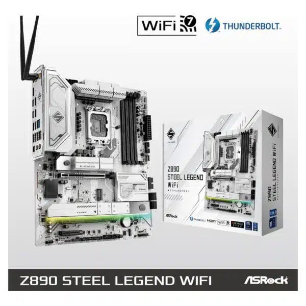 ASRock Z890 Steel Legend WiFi 7 — LGA1851 ATX Motherboard | Gamers Point Bahrain Intel Intel Motherboard  Gamers Point
