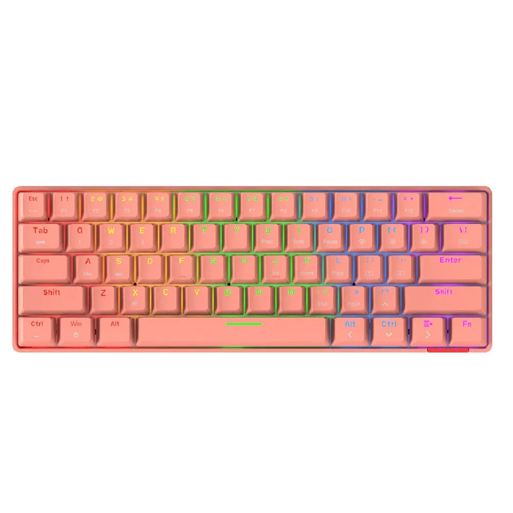 AJAZZ STK61 60% MECHANICAL KEYBOARD BLUES SWITCH – PINK AJAZZ Keyboard  Gamers Point