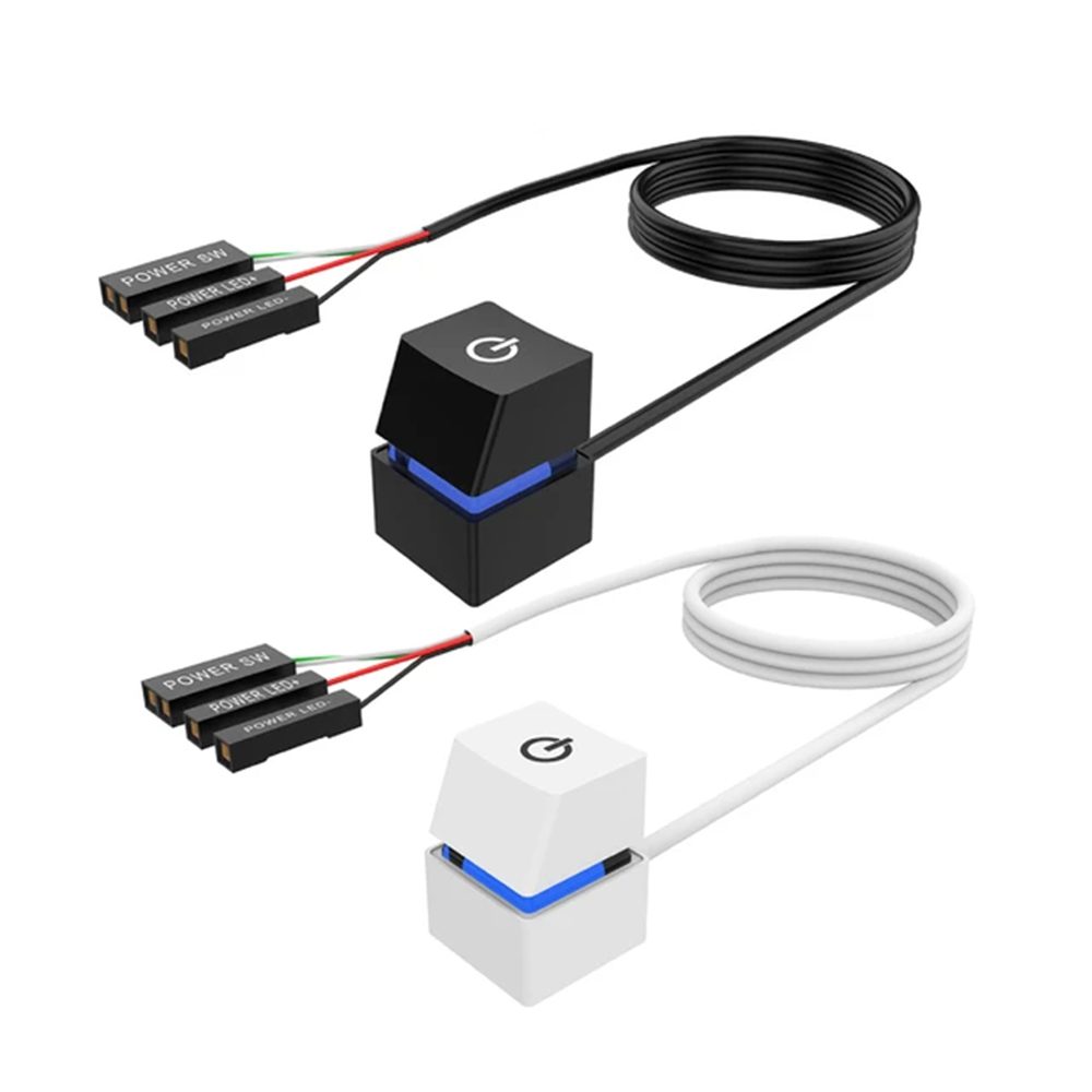 Generic External PC Power Switch 7-Color LED 2 Meter Cable