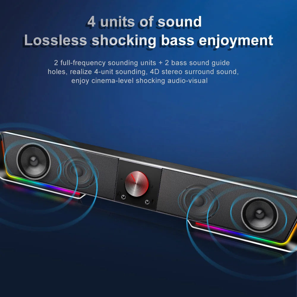 REDRAGON GS570 Darknets Support Bluetooth Wireless aux 3.5 surround RGB speakers column sound bar for computer PC loudspeakers - bahrain Redragon speakers  Gamers Point