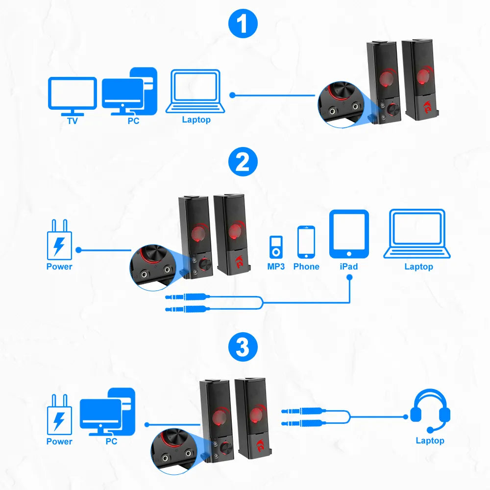 Portable Speaker Portable Speaker | Surround Sound Speakers Pc - Gs550 Aux 3.5mm - bahrain Redragon Speakers  Gamers Point