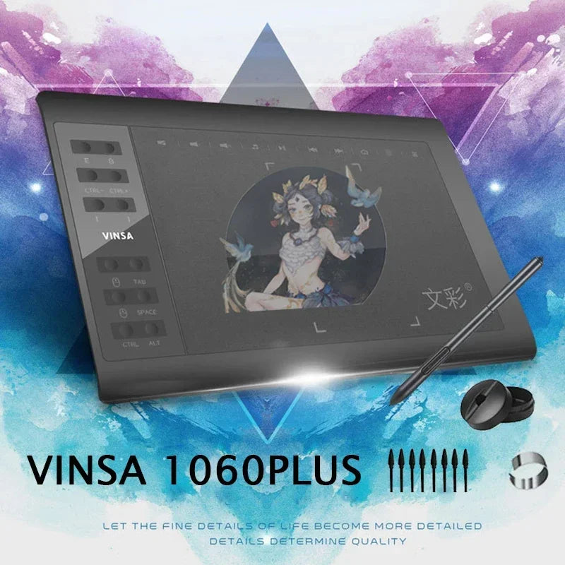 10*6 Inch Portable Digital Tablet Connect Mobile Phone Digital Pressure Drawing Tablet Interactive Graphic Tablet For Drawing