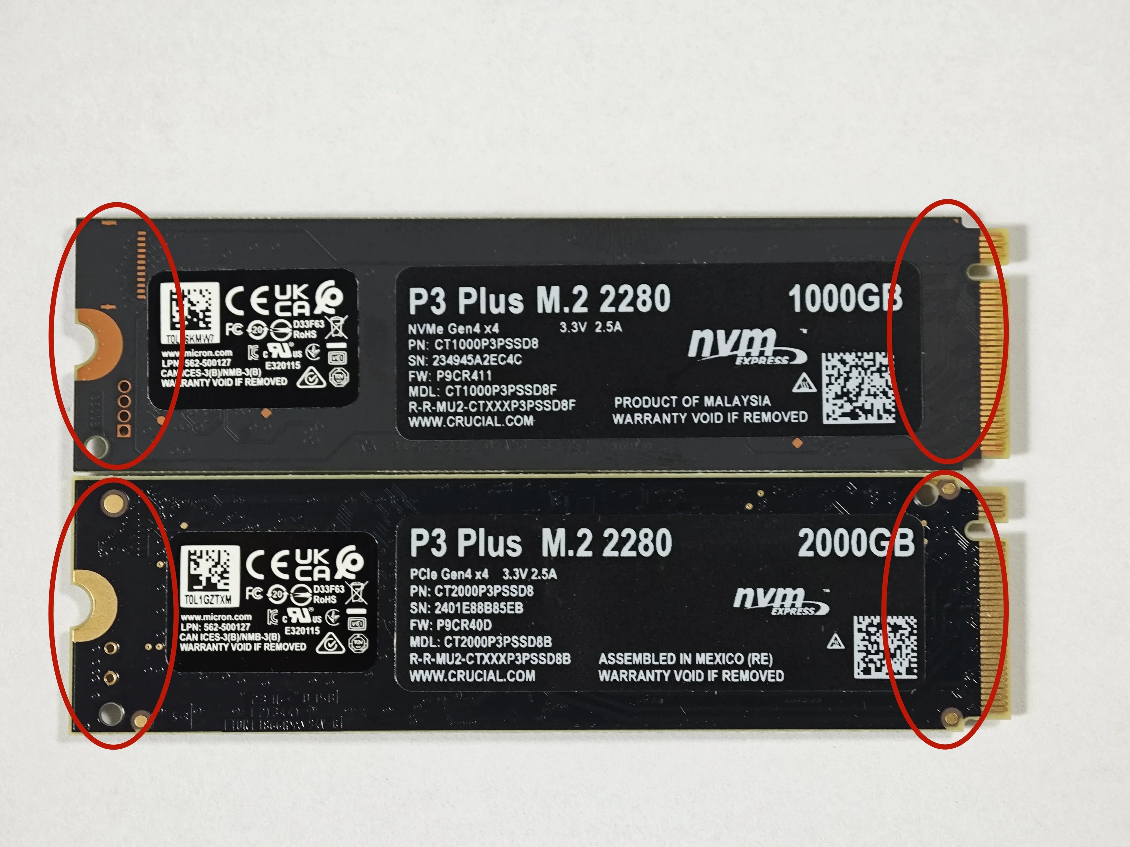 Crucial P3 Plus 1TB 2TB PCIe Gen4 NVMe M.2 SSD Internal Hard Drive(OEM Package)&Crucial NVME 2280 P310 1TB  SSD&Crucial T500 1TB