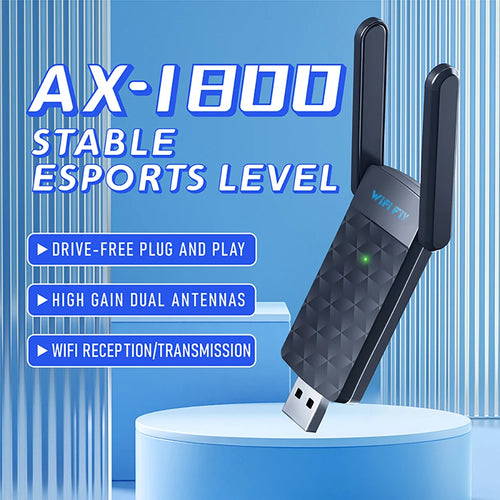 1800Mbps WiFi 6 USB Adapter 5G/2.4GHz USB3.0 Wi-fi Dongle Wireless 802.11ax Network - Gamers Point Bahrain