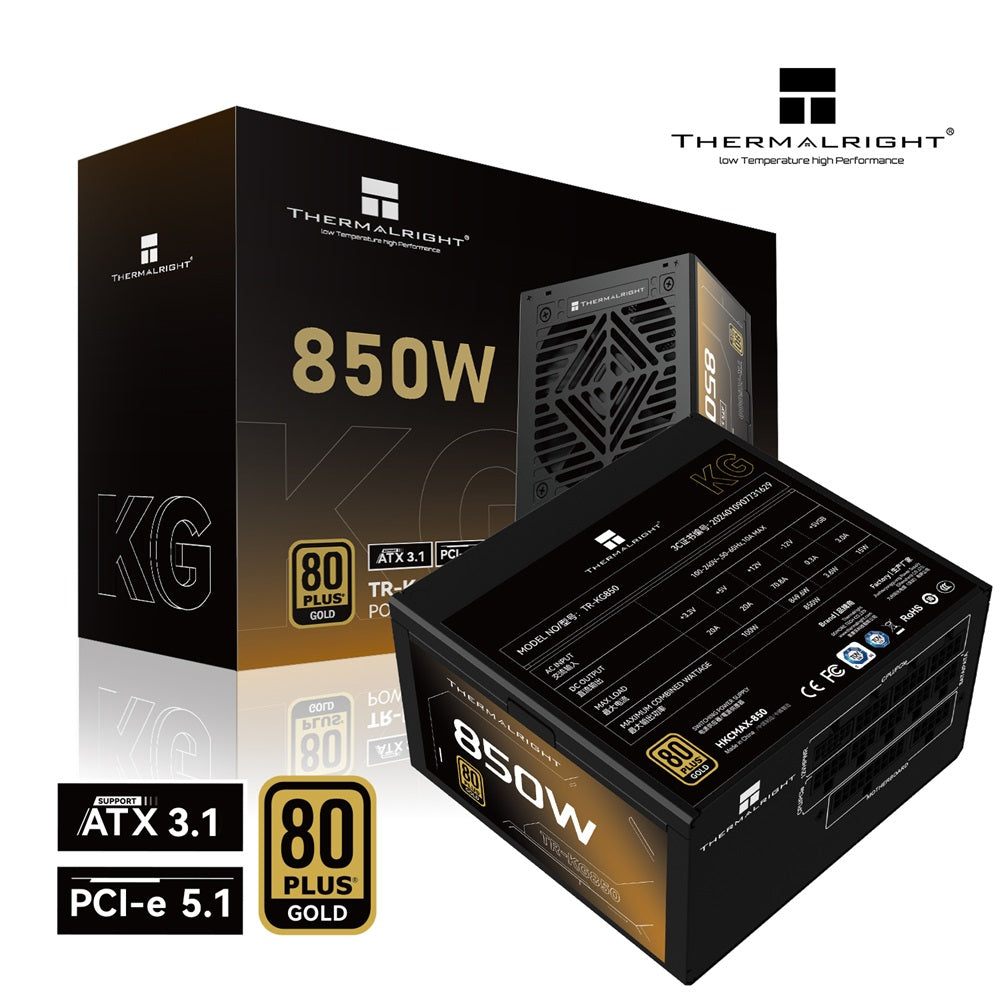 Thermalright 850w Gold Modular Power Supply TR-KG850 (ATX 3.1 PCI 5.1 12Pin GPU) Thermalright Psu  Gamers Point