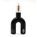 U Type Adapter Dual 3.5 MM Headphone Plug Audio Cables Splitter Microphone 2 In 1 Swivel Connector Audio Converter - BAHRAIN AUX Gamers Point 3.500 