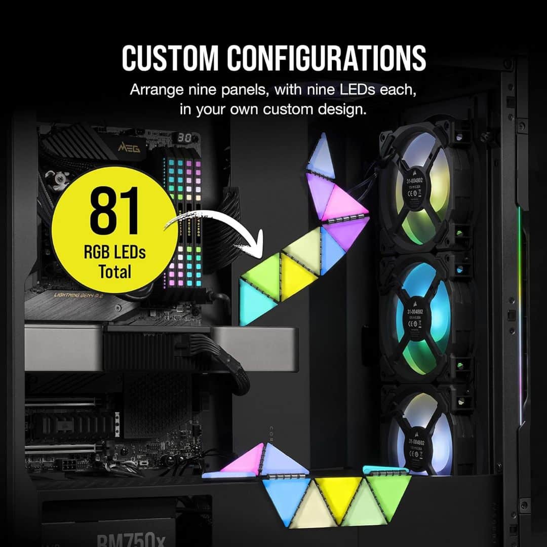 Corsair iCUE LC100 Mini Triangle RGB Accent Lighting Extension Kit