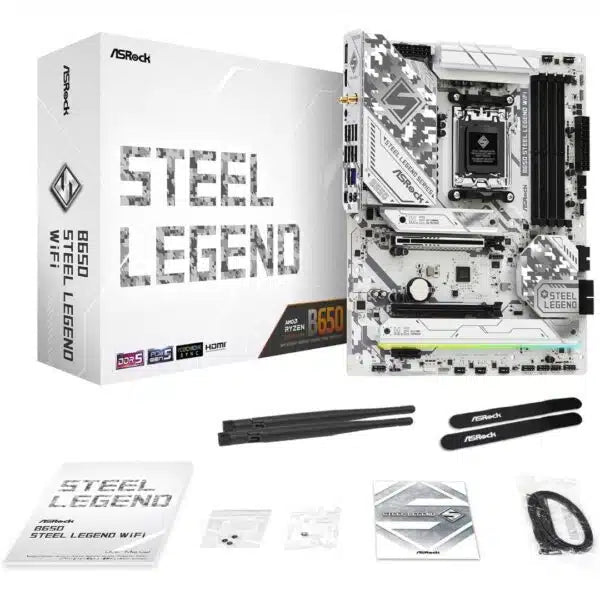 ASRock B650 Steel Legend WiFi — AMD AM5 Motherboard | Gamers Point Bahrain AMD AMD Motherboard  Gamers Point