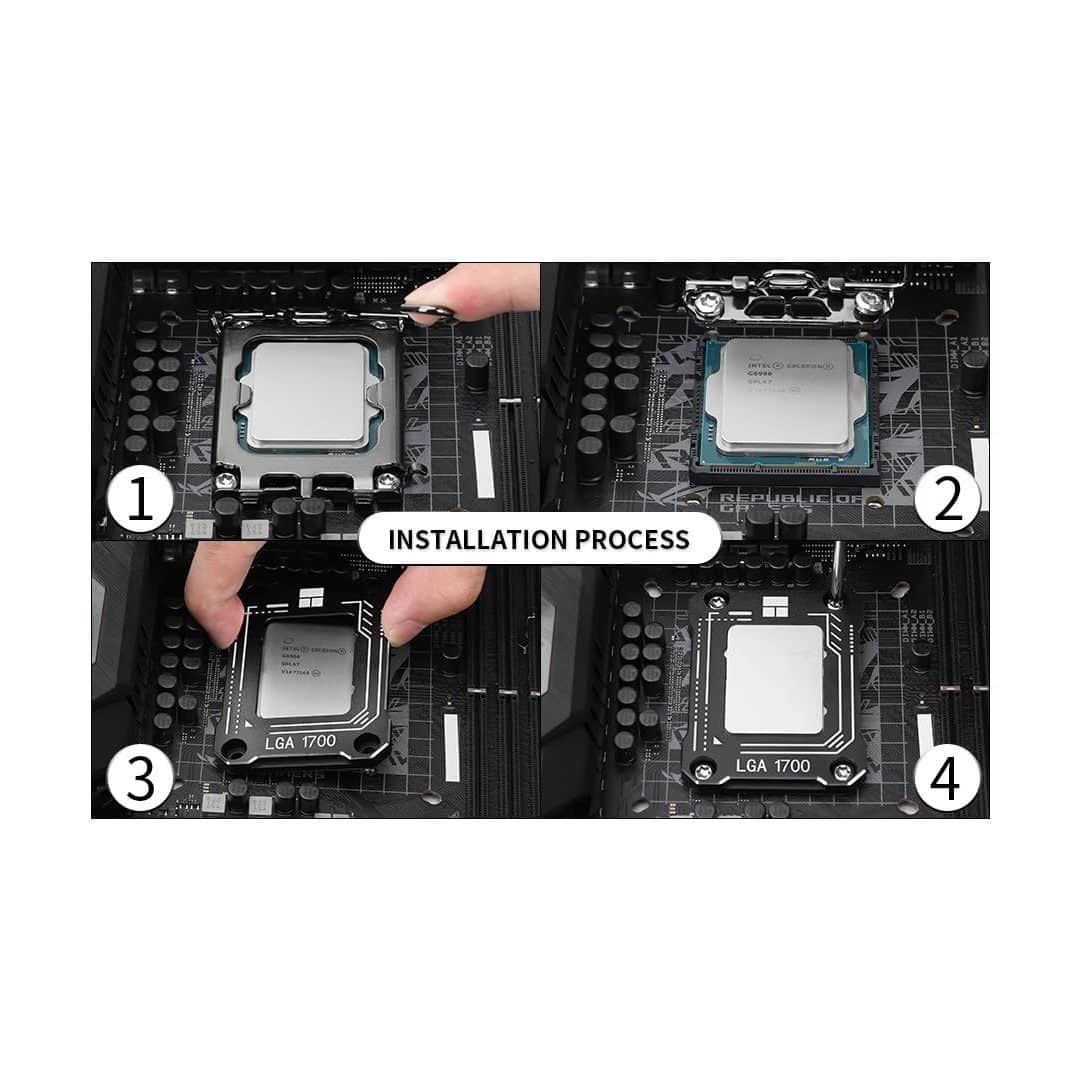 Thermalright LGA1700-BCF CPU Contact Frame Anodized Black Aluminum Stabilizer