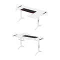 Twisted Minds Warrior L-Shaped RGB Gaming Desk — White RGB Lighting