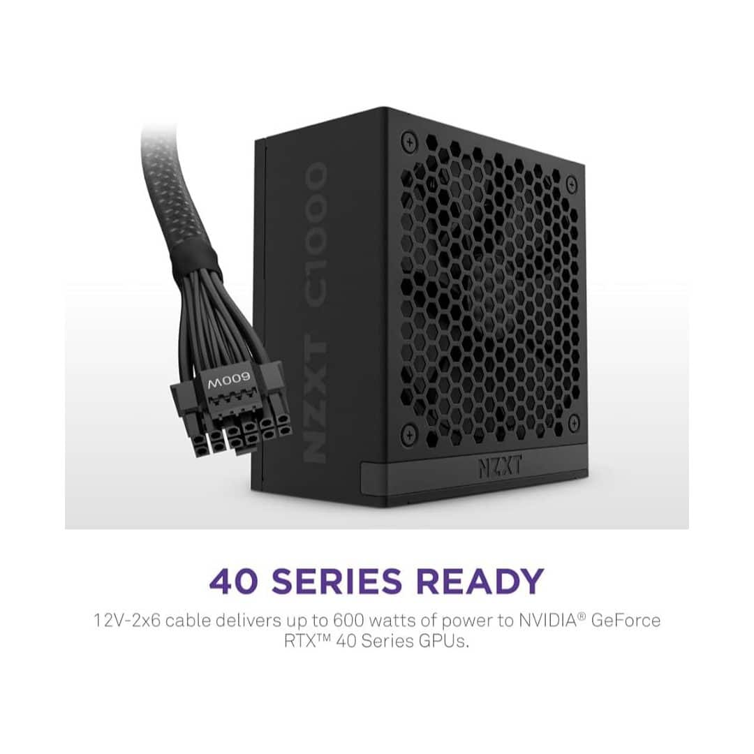 NZXT C1000 80 Plus Gold Fully Modular ATX 3.1 Power Supply 1000W - Black