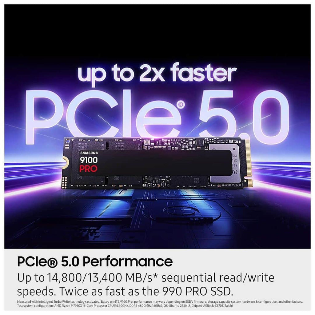 Samsung 9100 PRO 1TB M.2 NVMe PCIe 5.0 x4 SSD