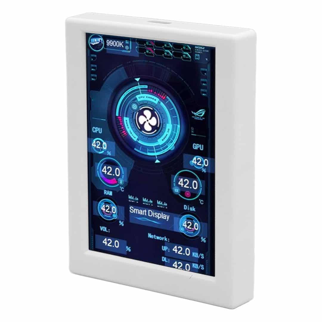 3.5-inch IPS USB-C Secondary Monitor Compact White Desk Display