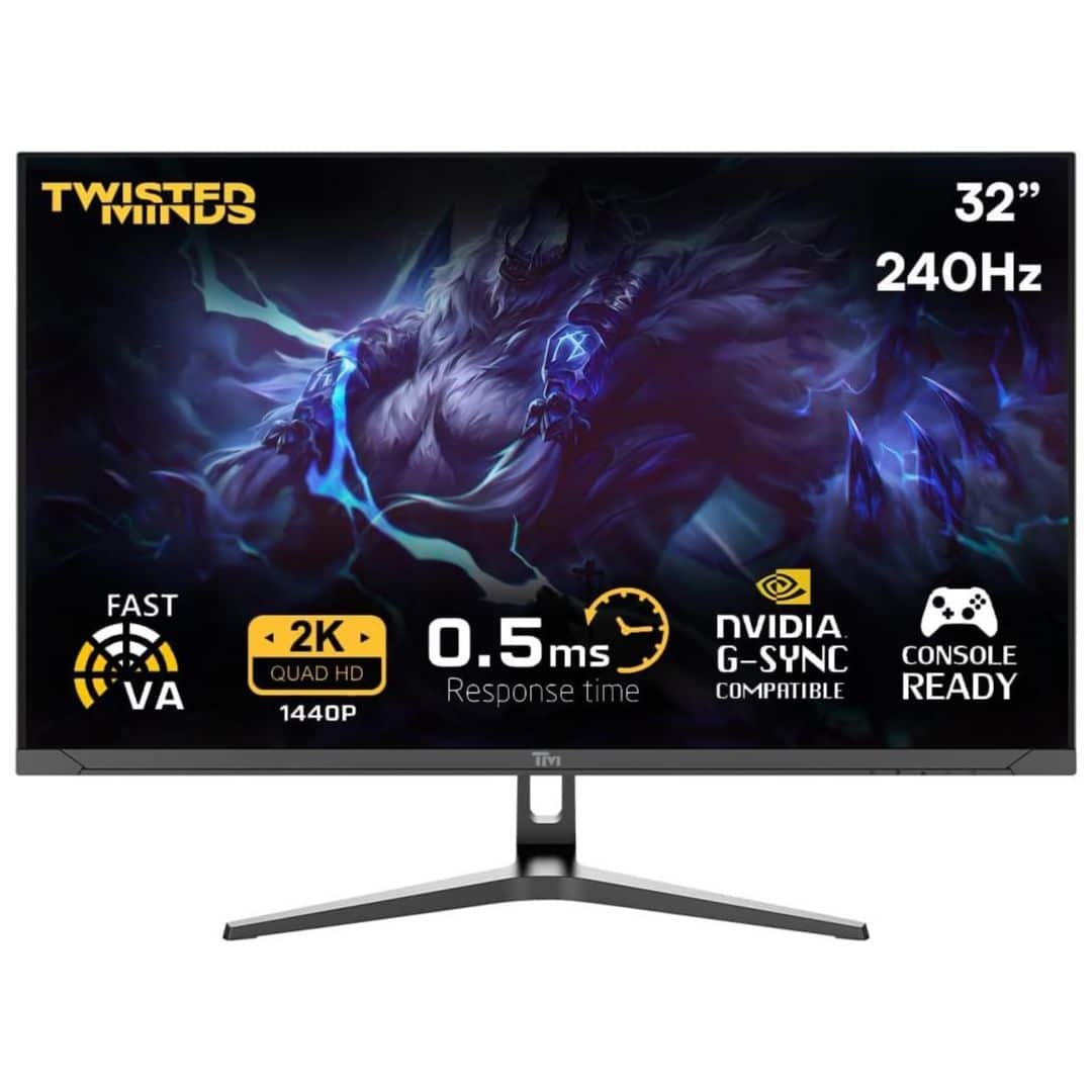 Twisted Minds TM32QHD240VA 32" QHD Gaming Monitor — 240Hz 0.5ms HDR