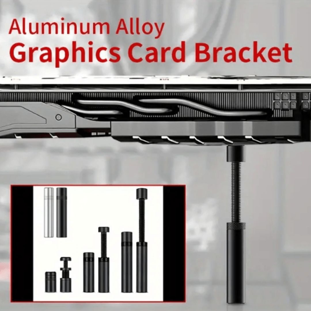 Adjustable GPU Anti-Sag Bracket with Magnetic Base, 72-120mm Card Holder