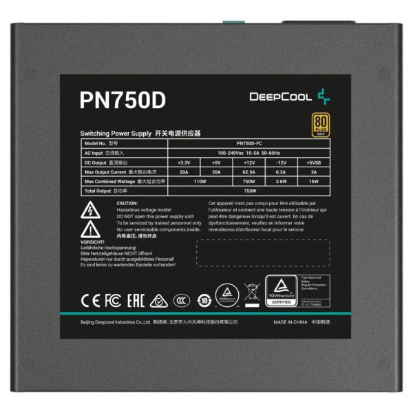 DEEPCOOL PSU PN-D 80PLUS® GOLD, ATX3.1, PCIE 5.1 , Non- Modular - BAHRAIN Power Supply (PSU) Gamers Point 49.000 